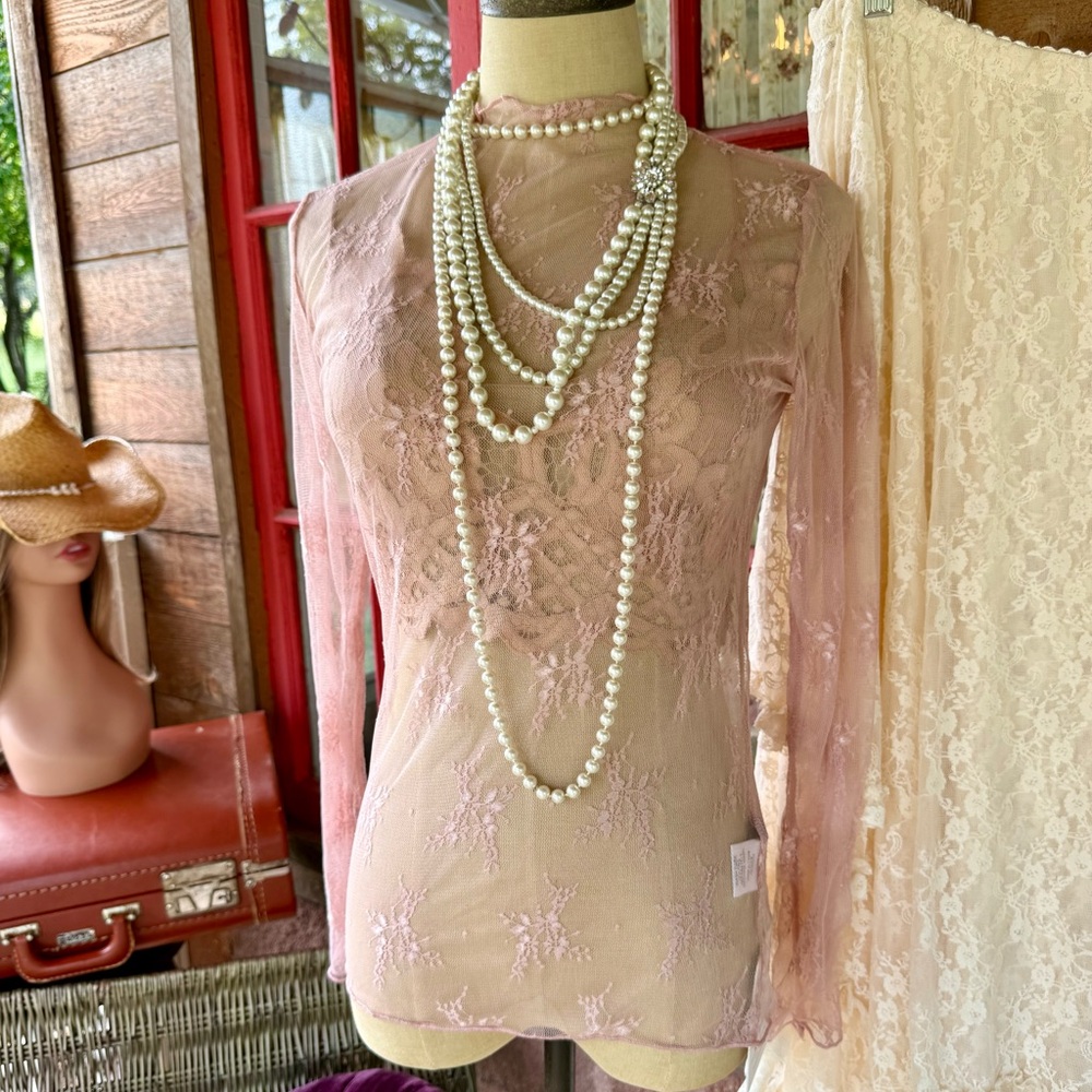 Sheer & Lacy Layering Top